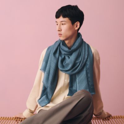 マフラー - ブルー - メンズ, ネクタイ・スカーフ・マフラー, マフラー